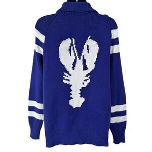 J. Crew Lobster Knit Long Sleeve Full Zip Cardigan Sweater Jacket